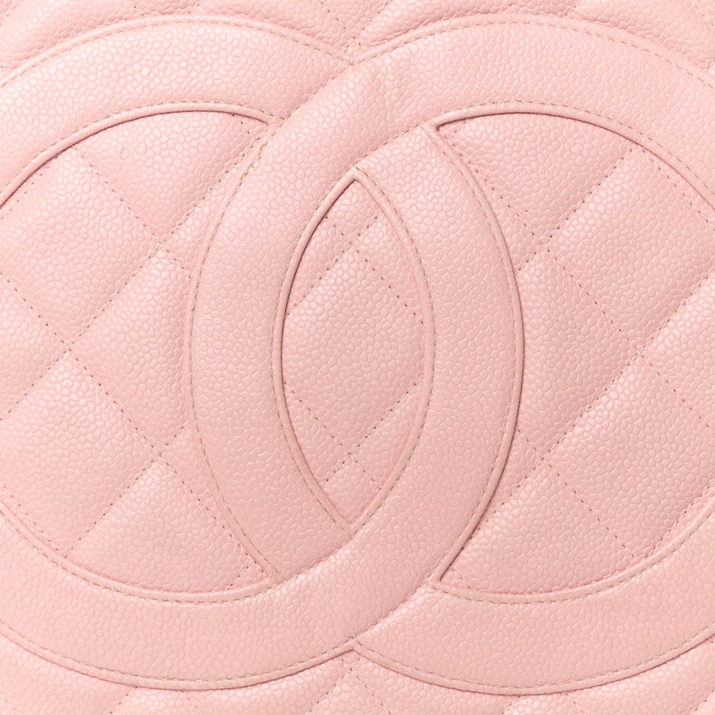 Caviar Quilted Medallion Tote Light Pink