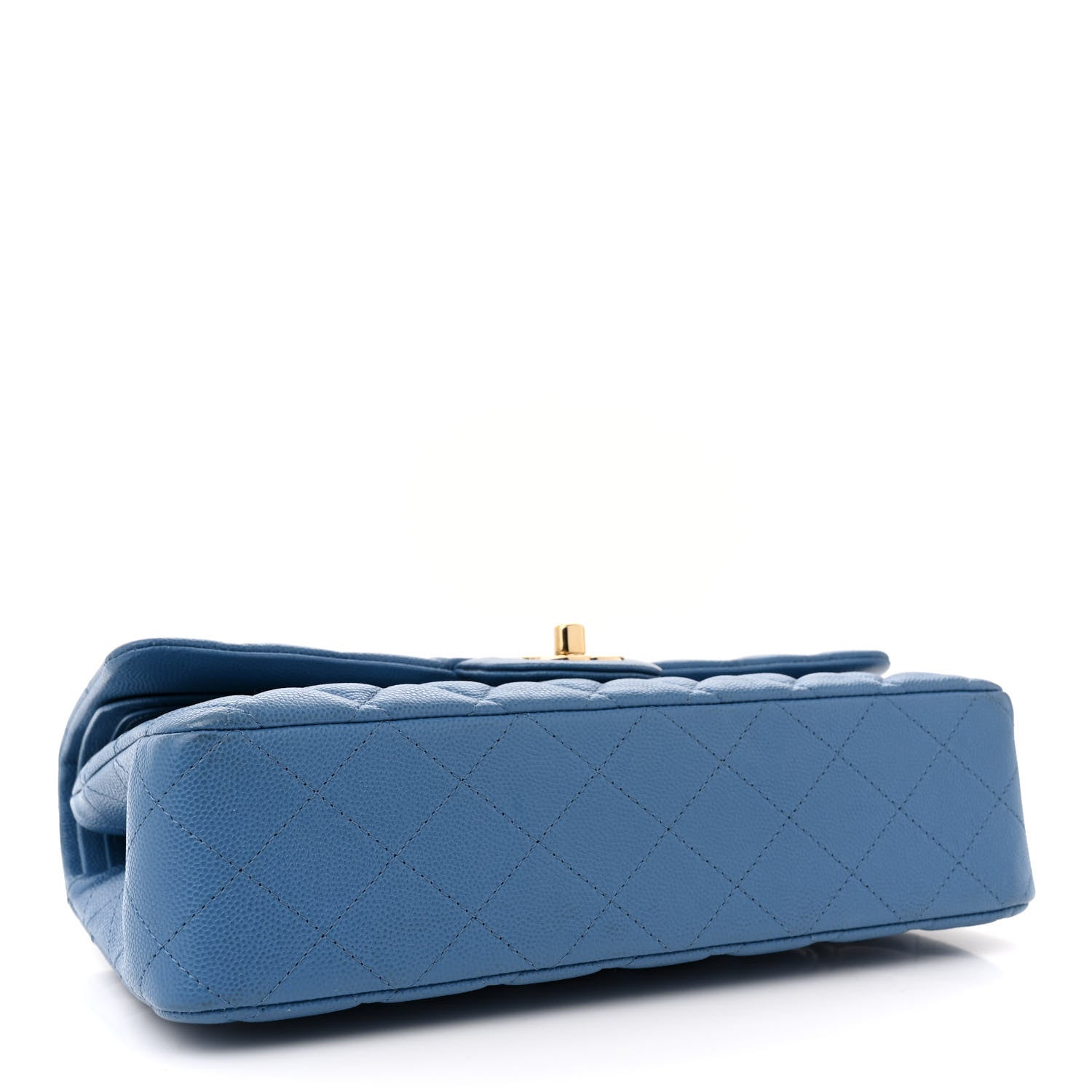 Chanel Caviar Quilted Medium Double Flap Blue 4 of 12