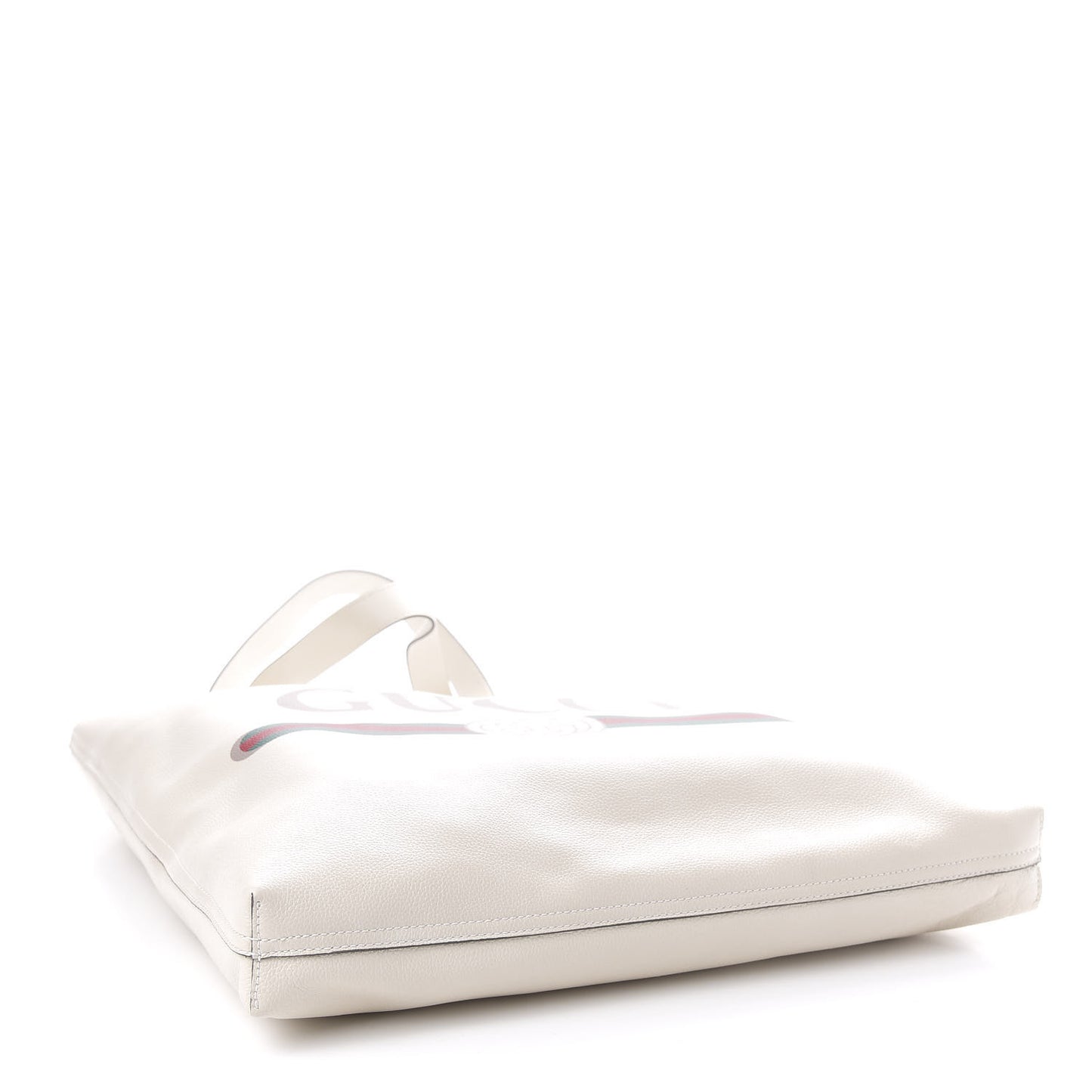 Calfskin Mens Logo Tote White