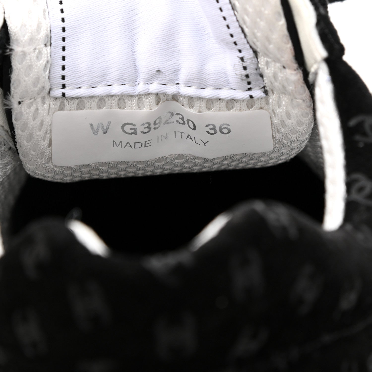 Chanel Suede Calfskin Printed CC Sneakers 36 Black 8 of 9