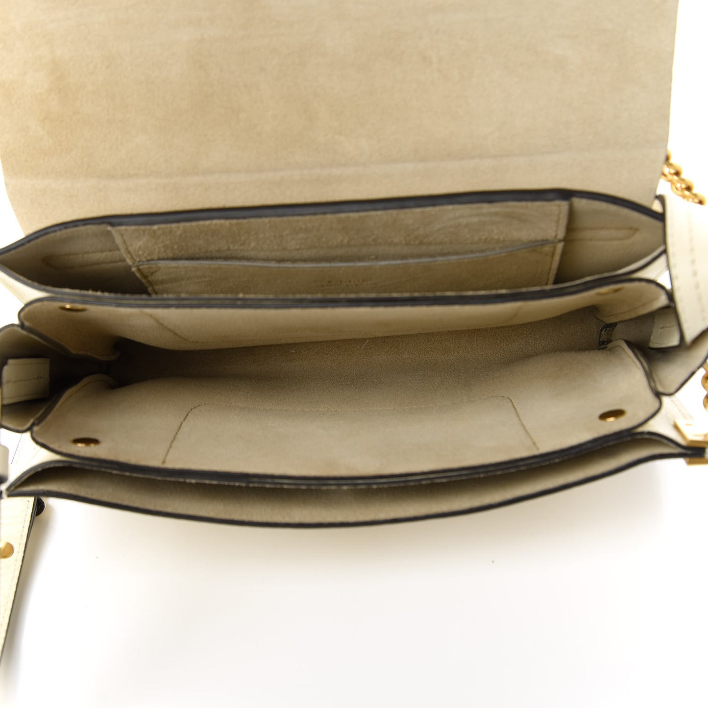 Goatskin Small Faye Shoulder Bag Off White
