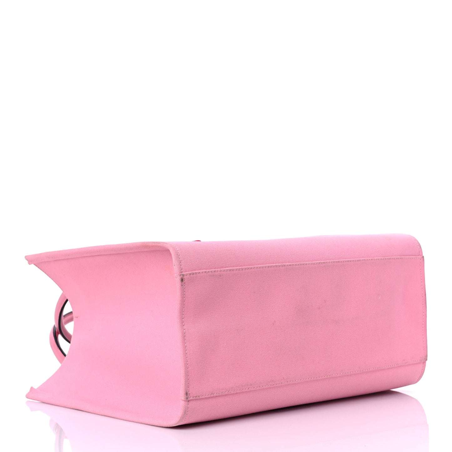 Canvas Suppler Calfskin Cabas GV Signature Tote Pink