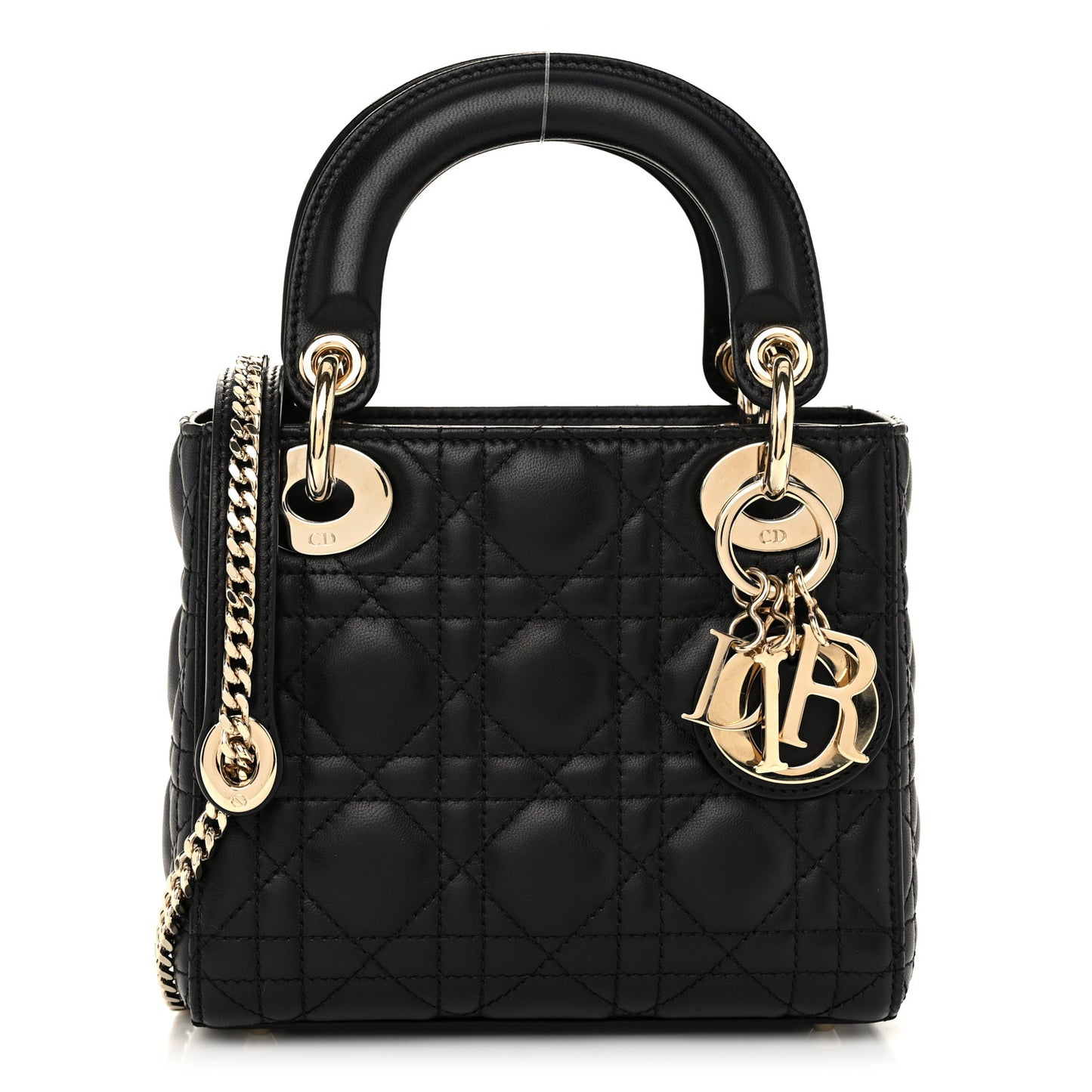 Lambskin Cannage Mini Lady Dior Black