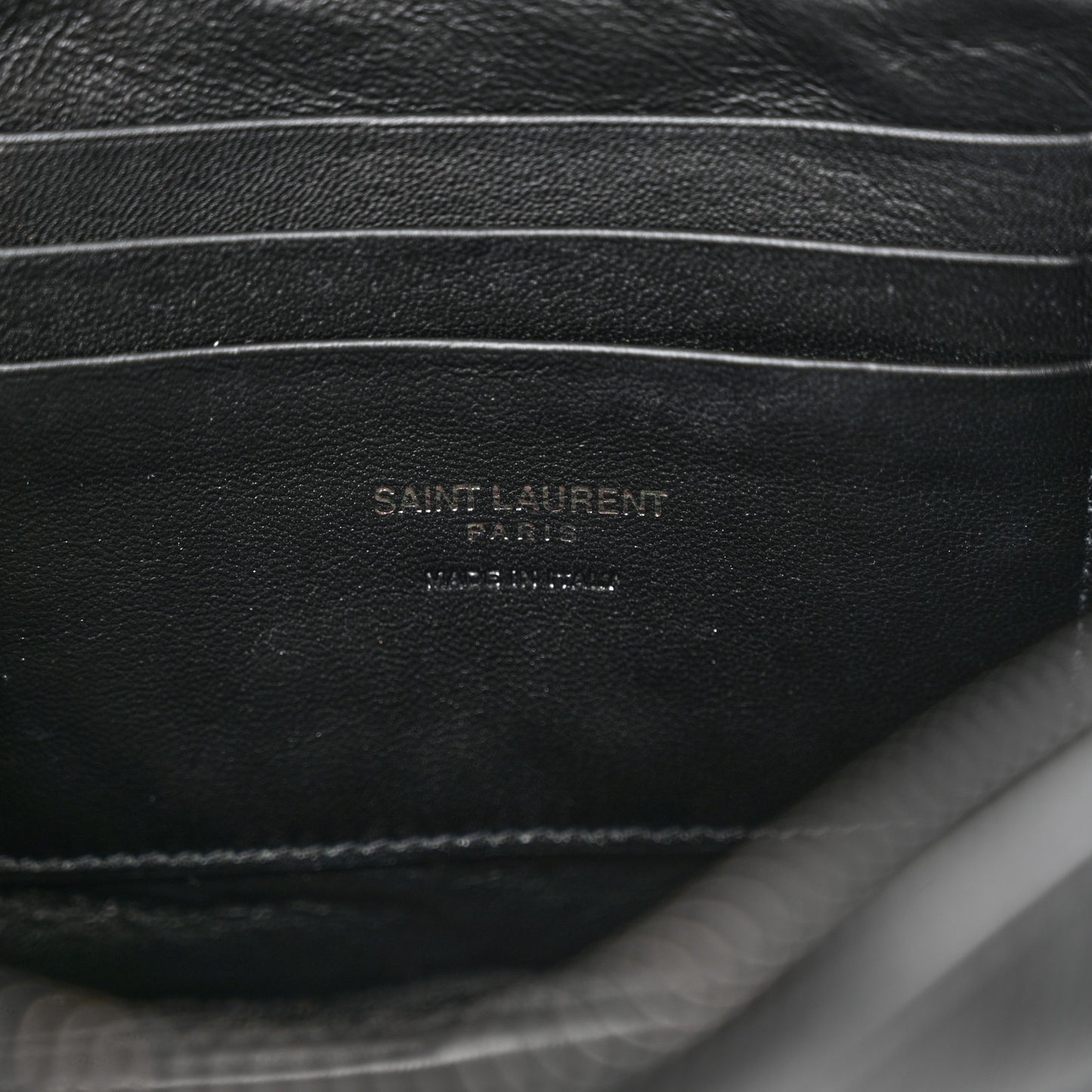 Calfskin Matelasse Monochrome Monogram Mini Lou Camera Bag Black