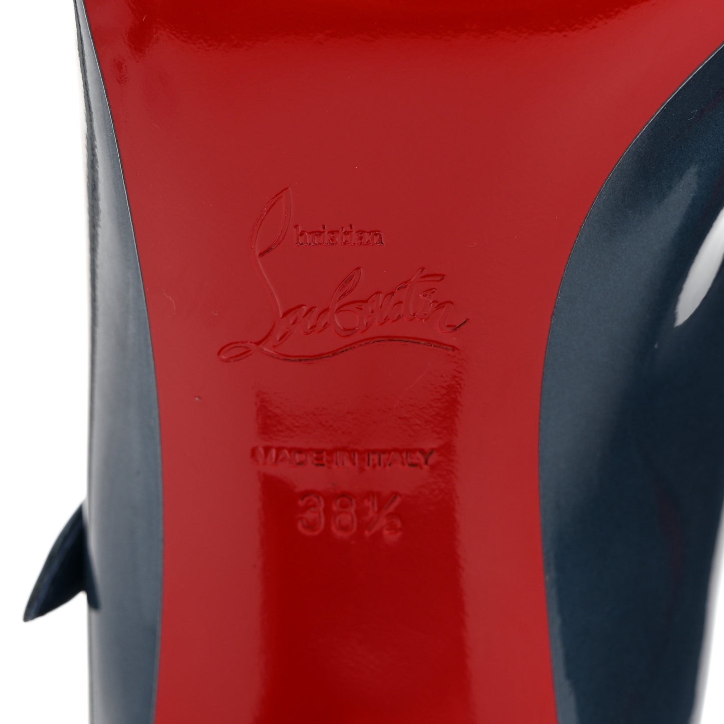 Metallic Calfskin Miss Jane Mary Janes 55 Pumps 38.5 Blue Silver