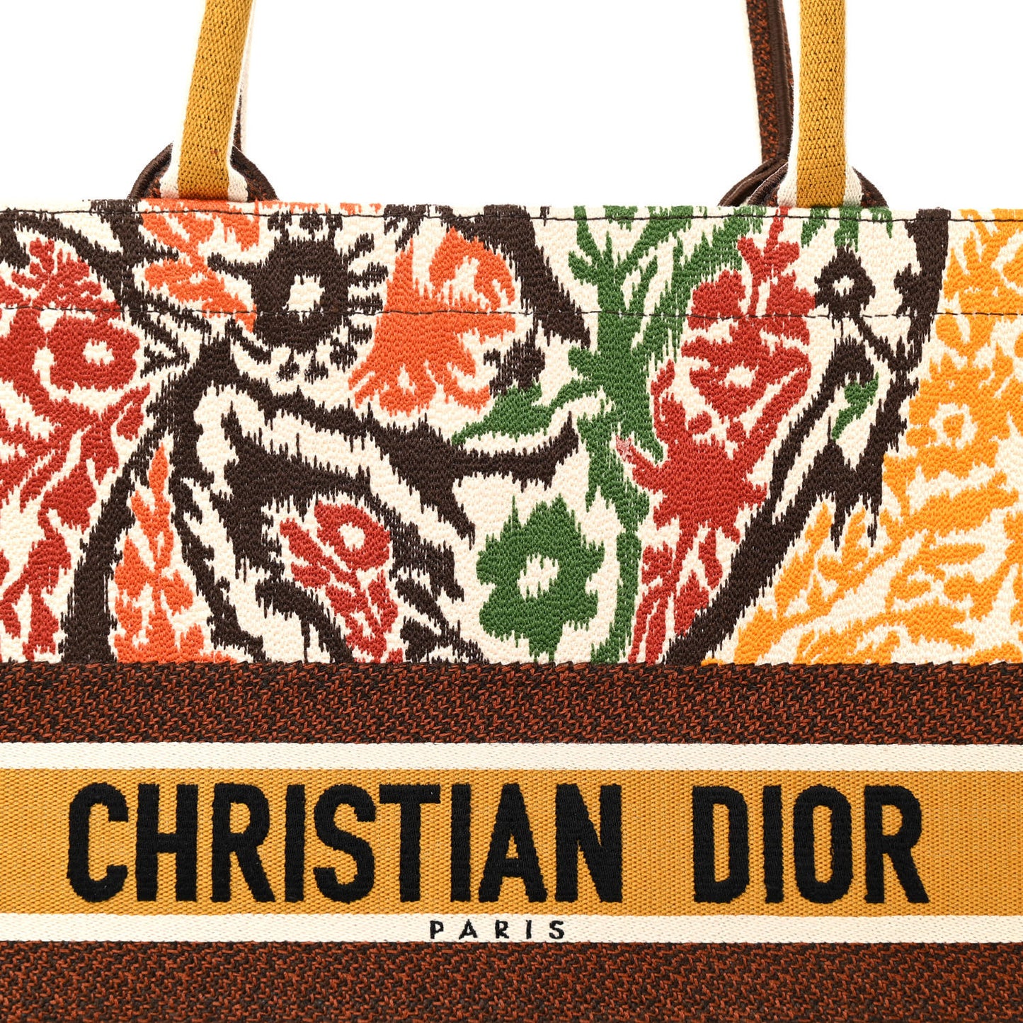 Canvas Embroidered Large Paisley Book Tote Multicolor