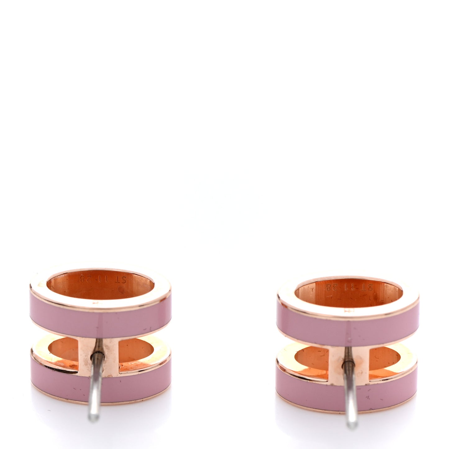 Rose Gold Lacquered Pop H Earrings Rose Dragee