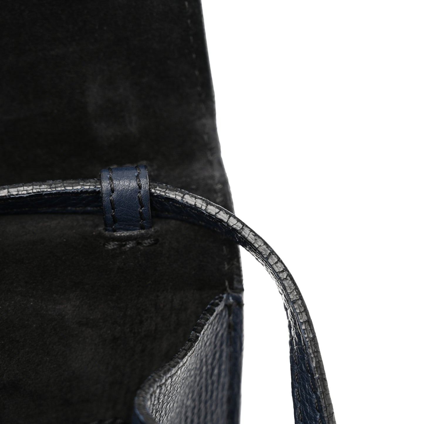 Derby Calfskin House Check Baby Macken Crossbody Bag Navy