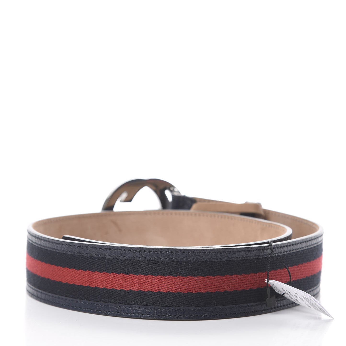 Calfskin Web Interlocking G Belt 75 30 Navy