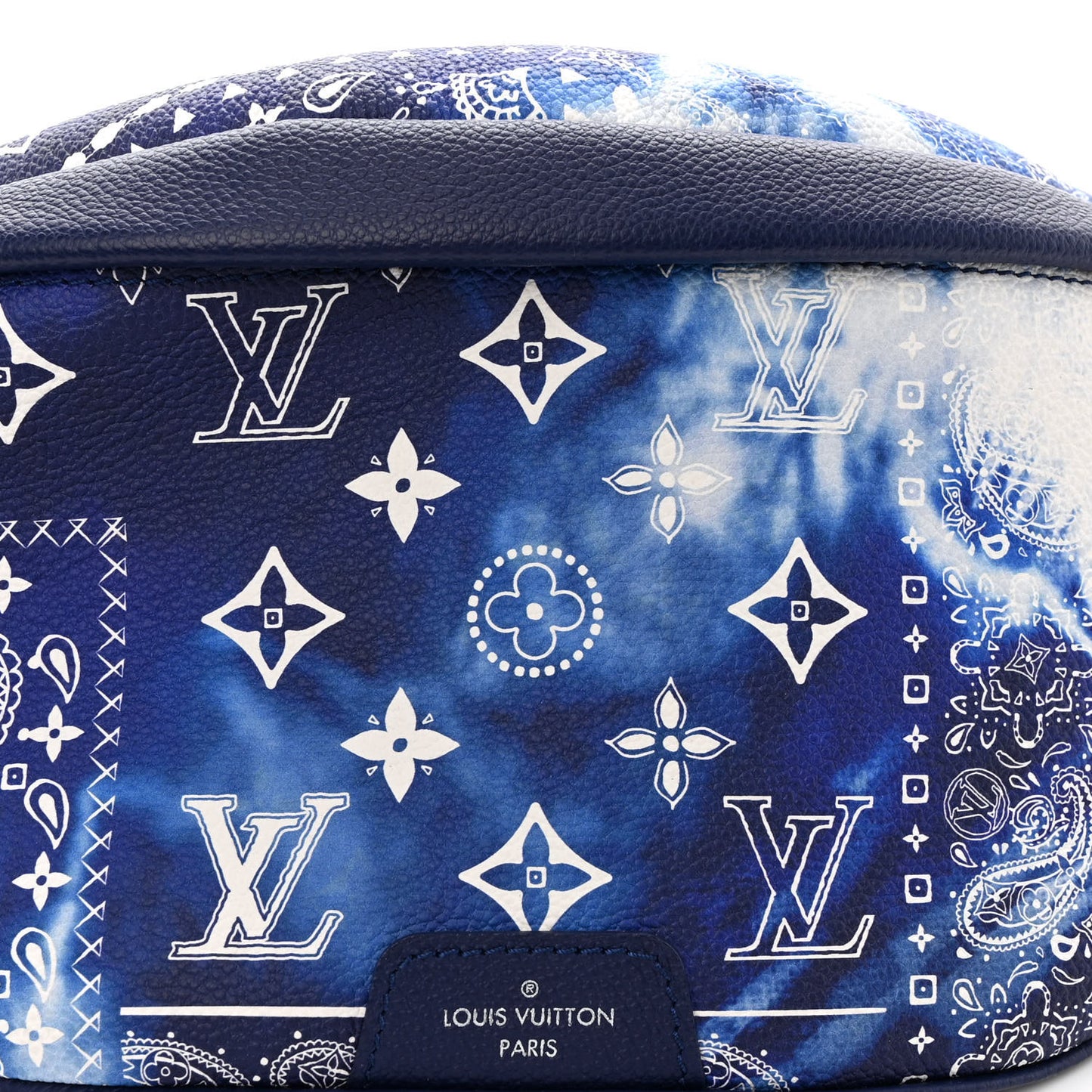 Cowhide Monogram Bandana Discovery Bumbag PM Blue