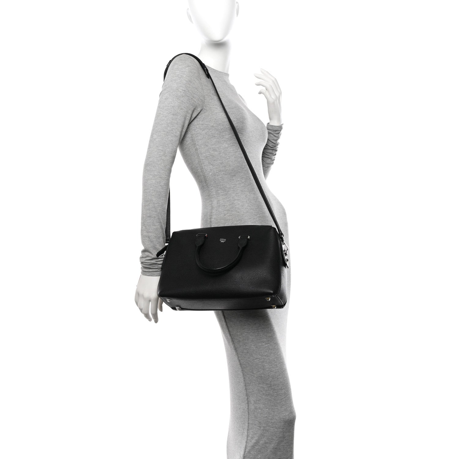 MCM Grained Calfskin Medium Ella Boston Black 2 of 9