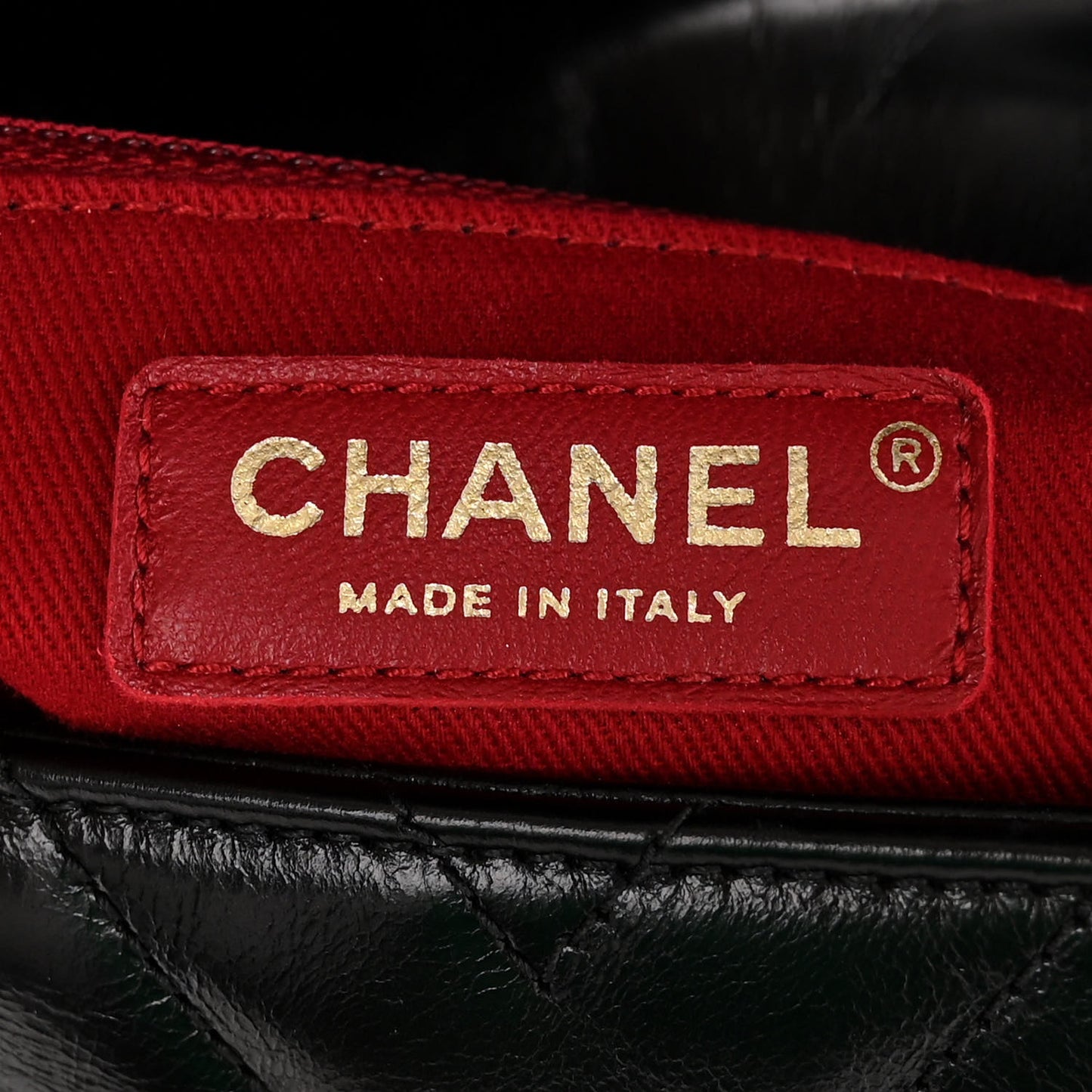 Calfskin Chevron Quilted Medium Coco Handle Flap Black