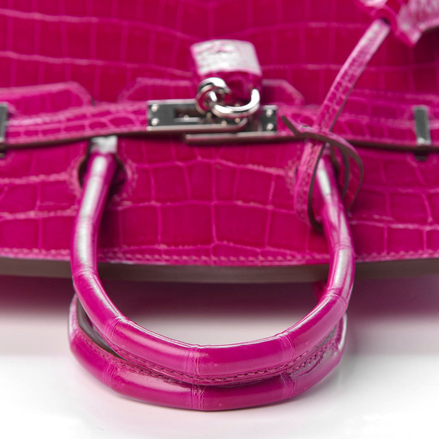Shiny Niloticus Crocodile Birkin 25 Rose Scheherazade