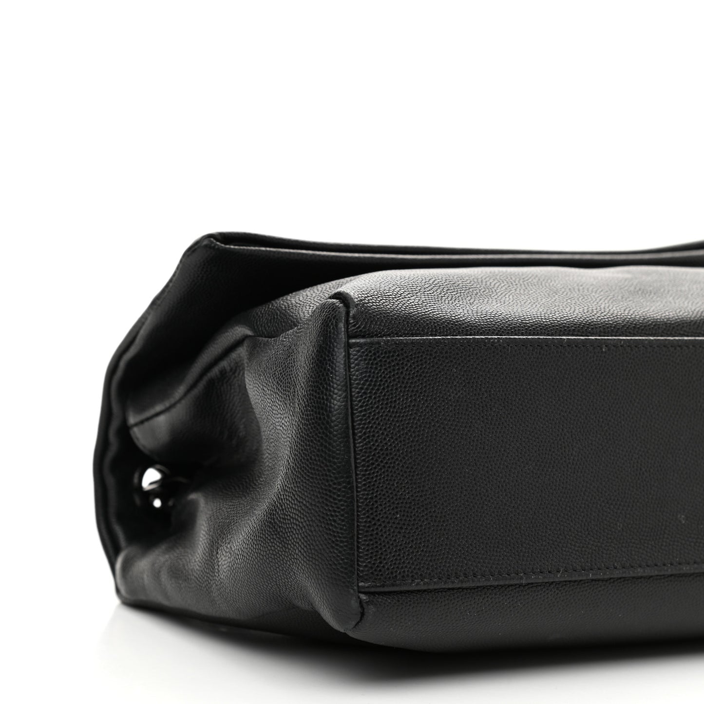 Grain De Poudre Medium West Hollywood Monogram Fold-Over Black