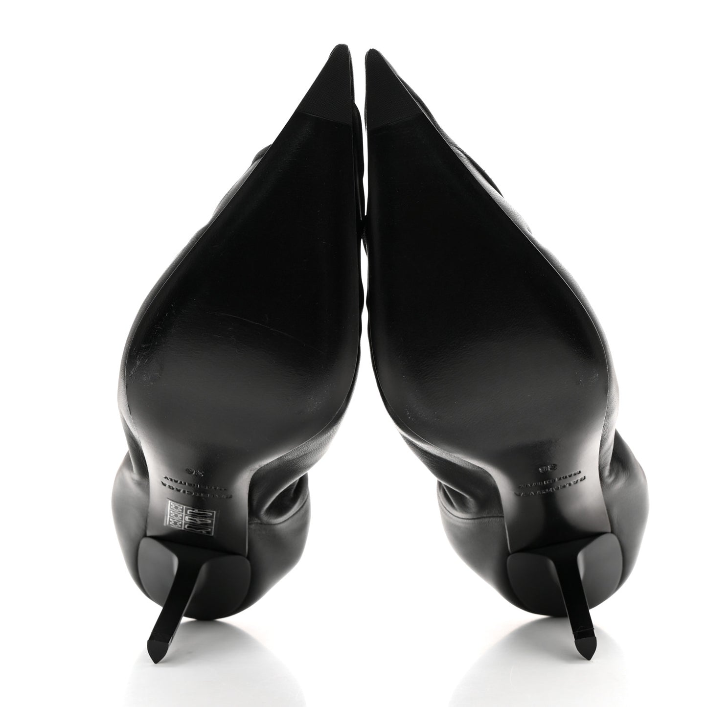 Smooth Nappa Scrunch Knife 80mm Pumps 36 Black
