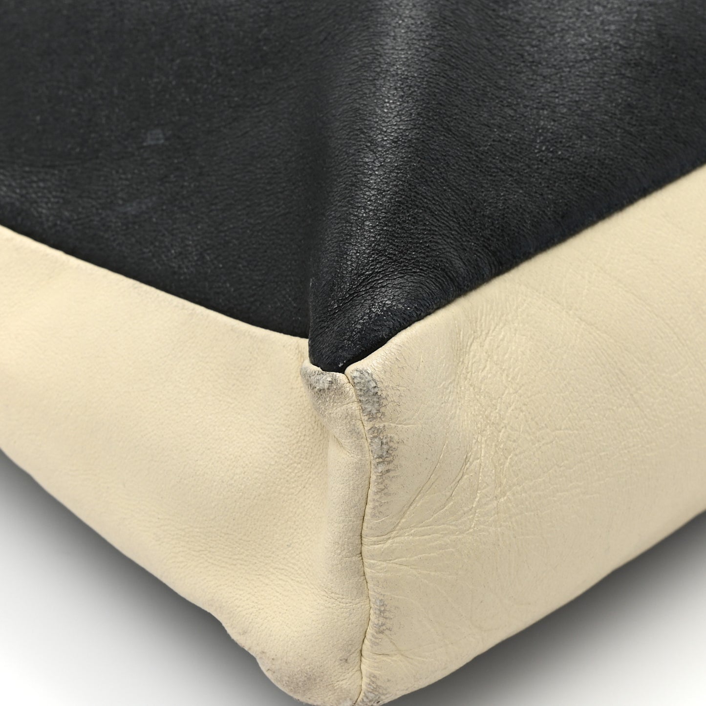 Lambskin Large Girl Bag Black Beige