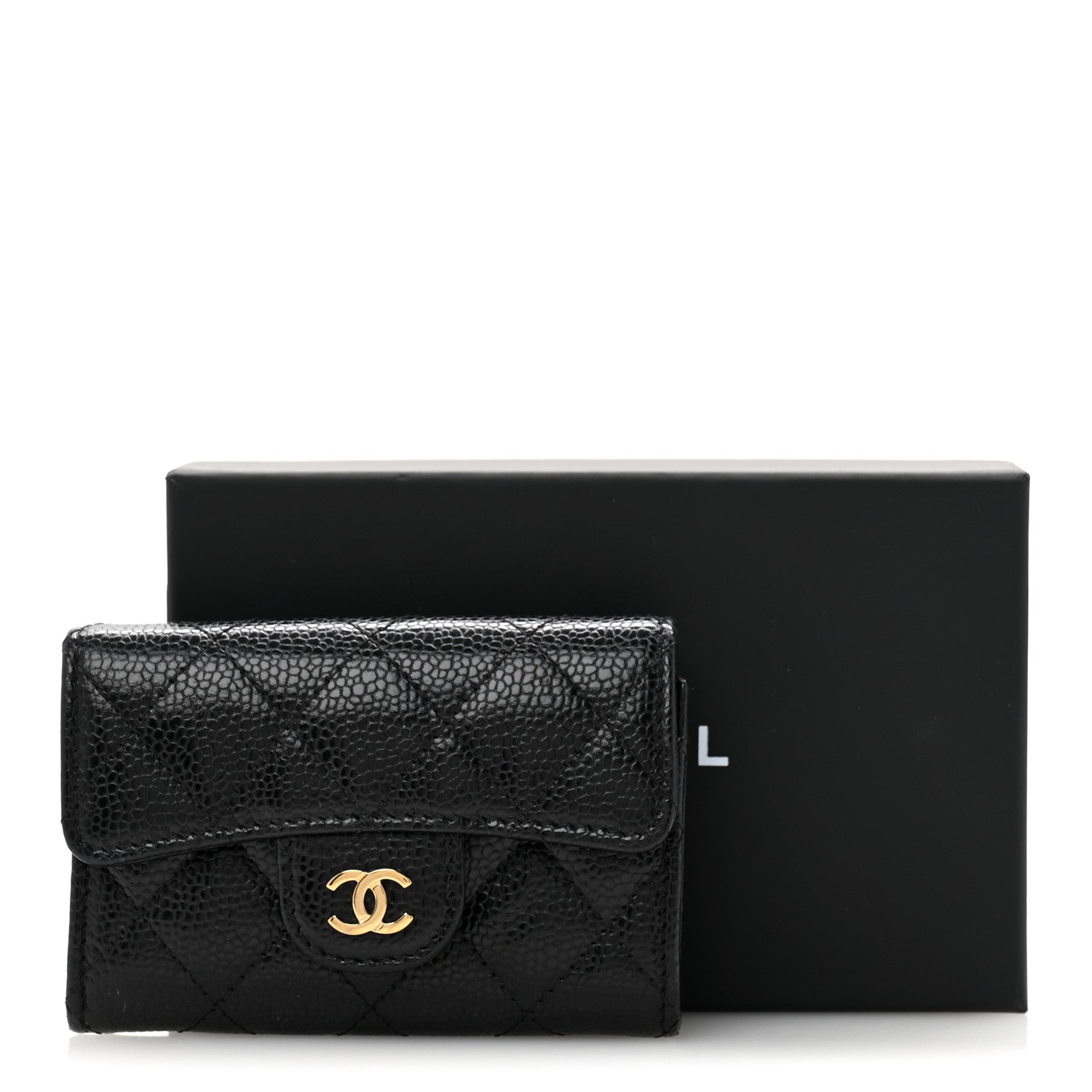 Chanel Caviar Quilted Flap Card Holder Wallet Black 12 of 12