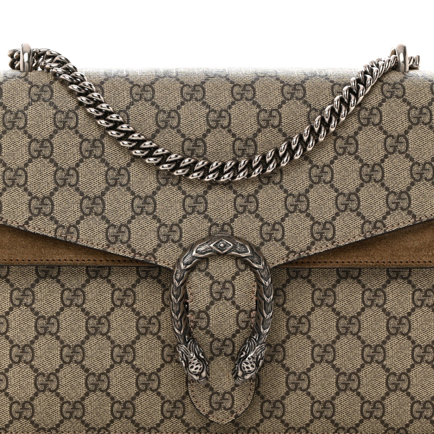 GG Supreme Monogram Medium Dionysus Shoulder Bag Taupe