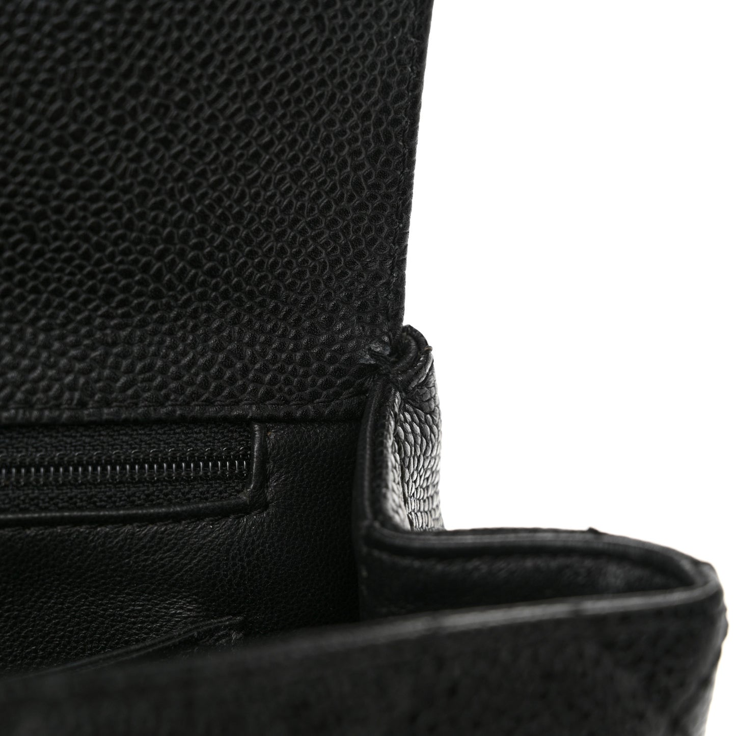 Caviar Quilted Jumbo Kelly Flap Black