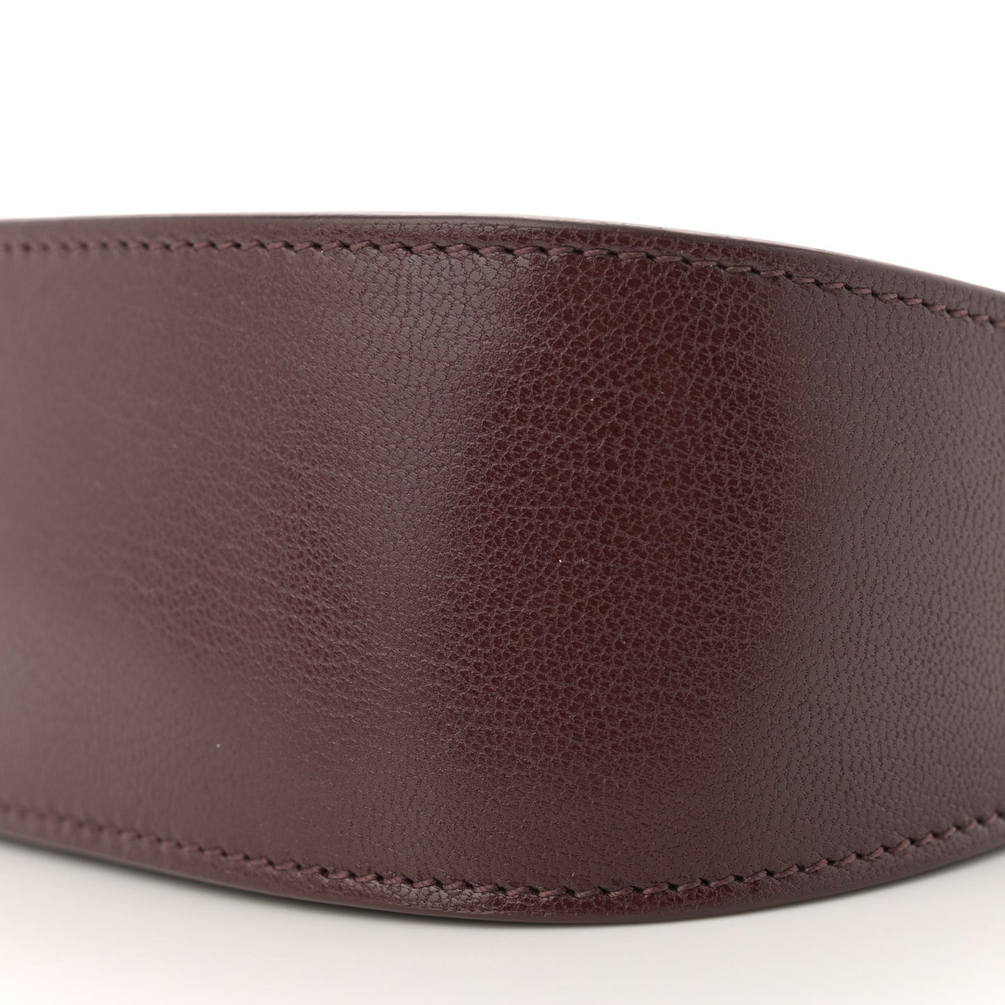 Grained Calfskin Half Moon Shoulder Bag Raisin