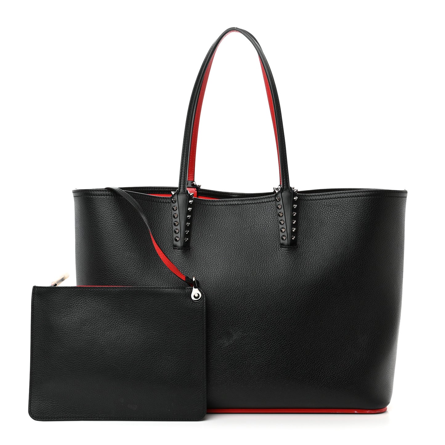 Calfskin Spikes East West Cabata Tote Black
