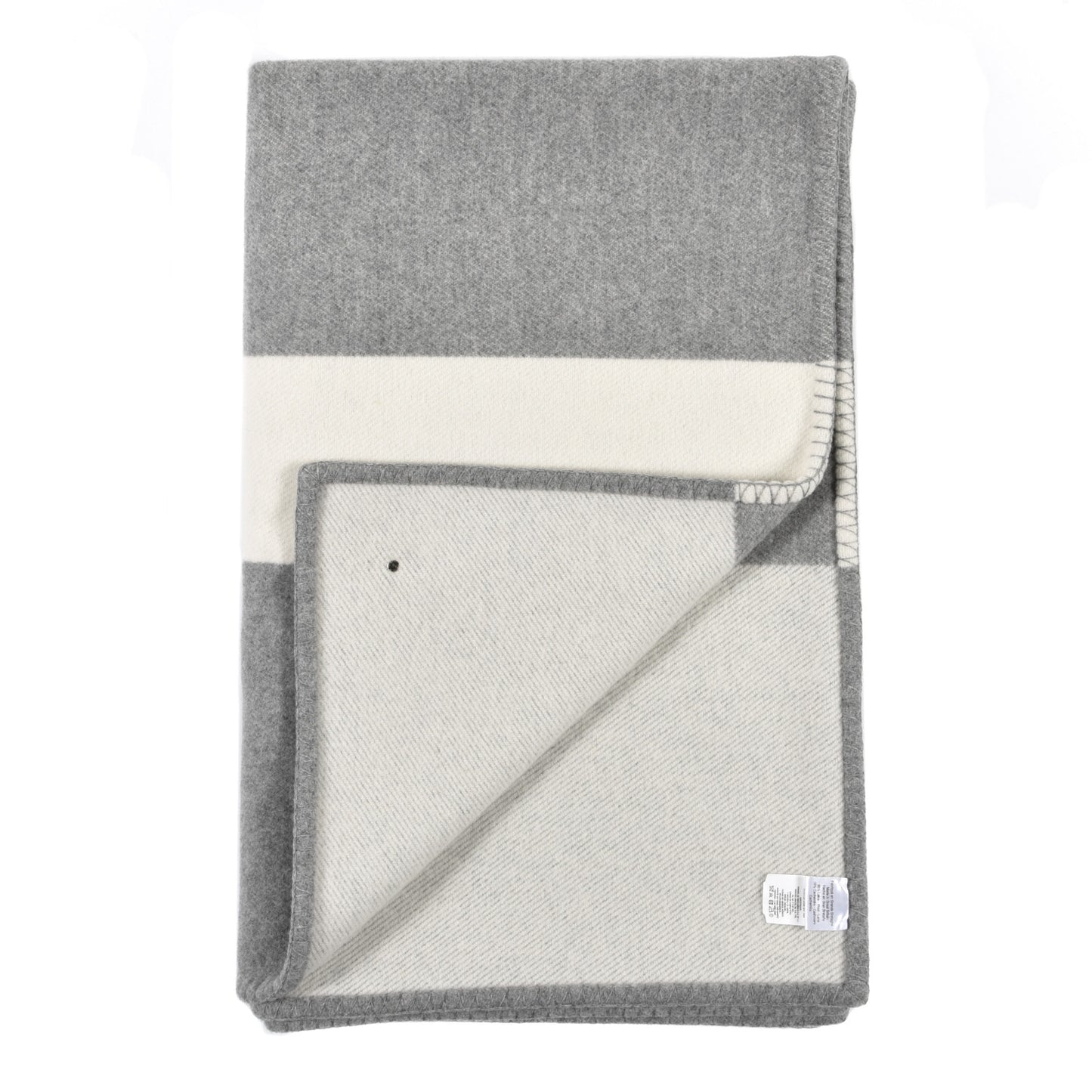 Wool Cashmere Avoine Blanket Craie Gris