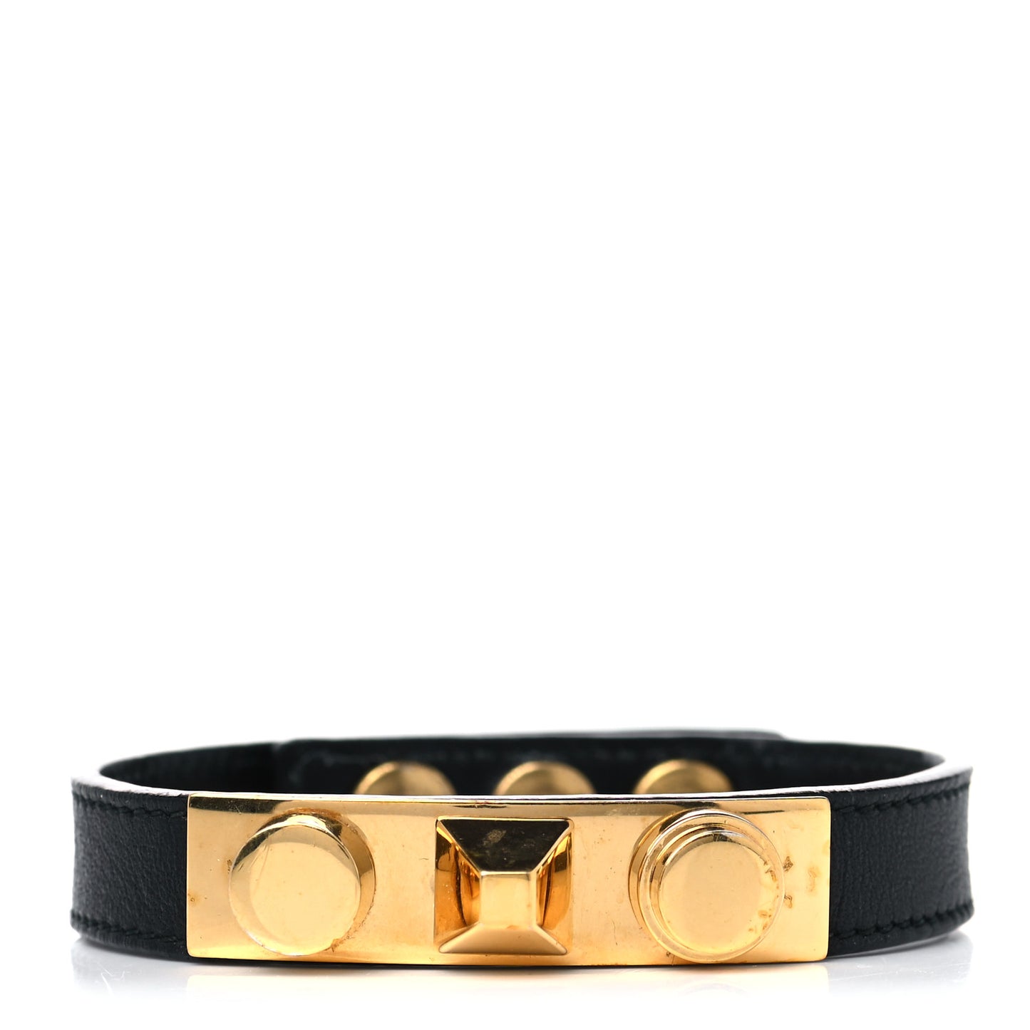 Calfskin 3 Clous Bracelet Black