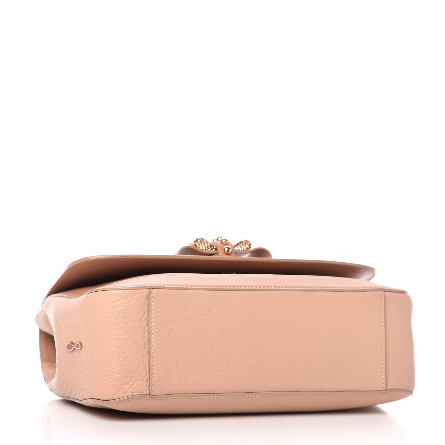 Soft Calfskin Small Sweety Charity Shoulder Bag Nude