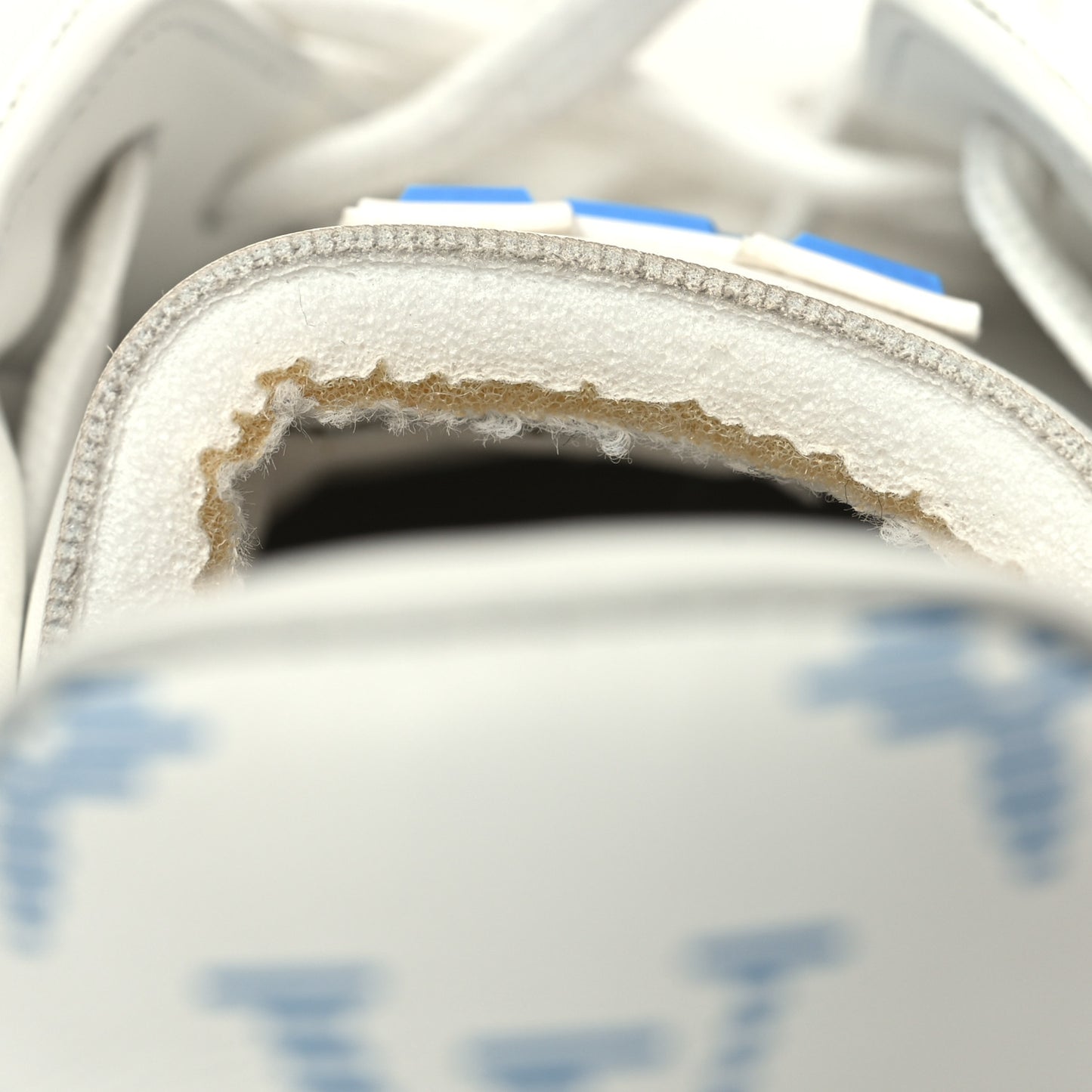 Calfskin Luxembourg Samothrace Mens Sneakers 9.5 White Blue