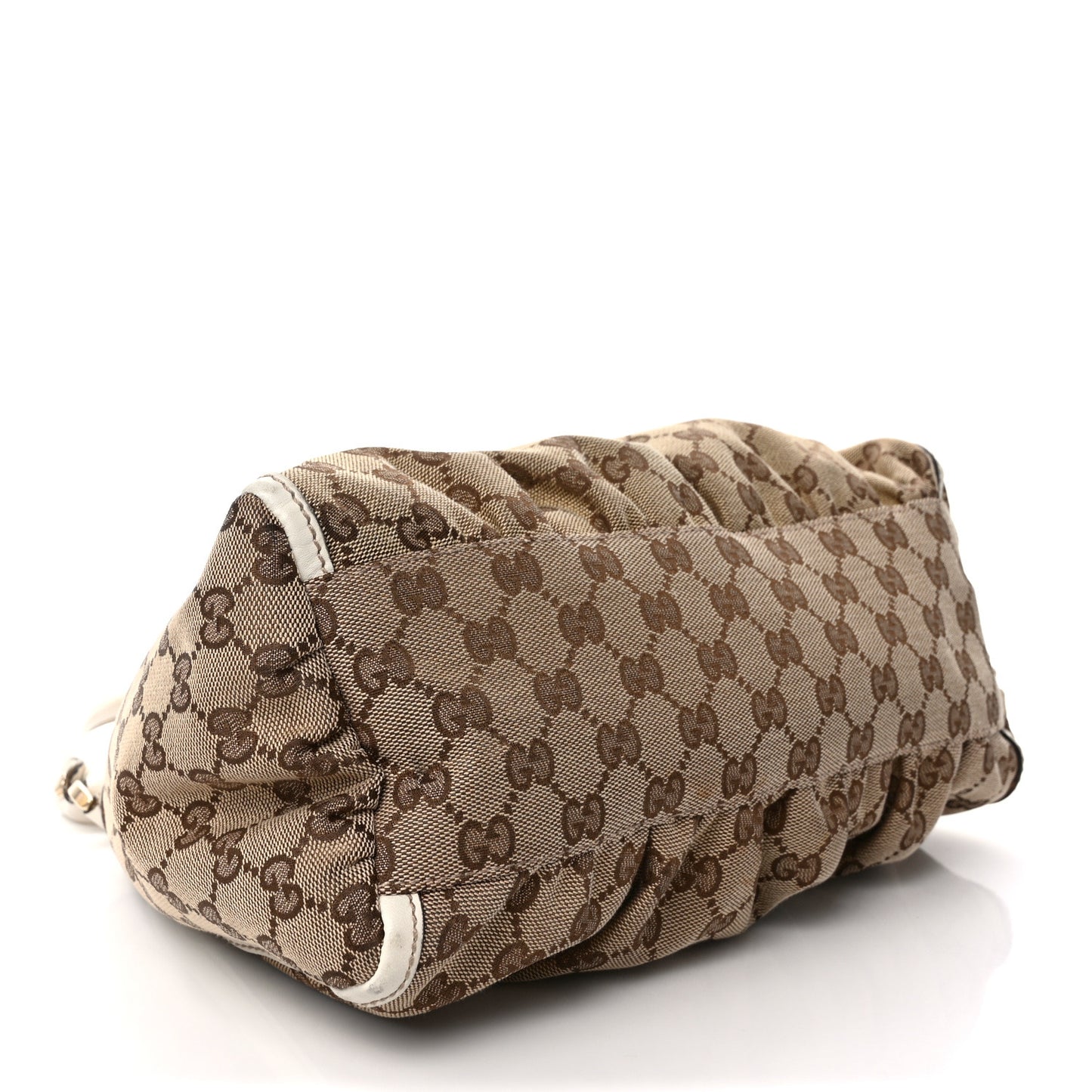 Monogram Medium D Gold Ring Hobo White