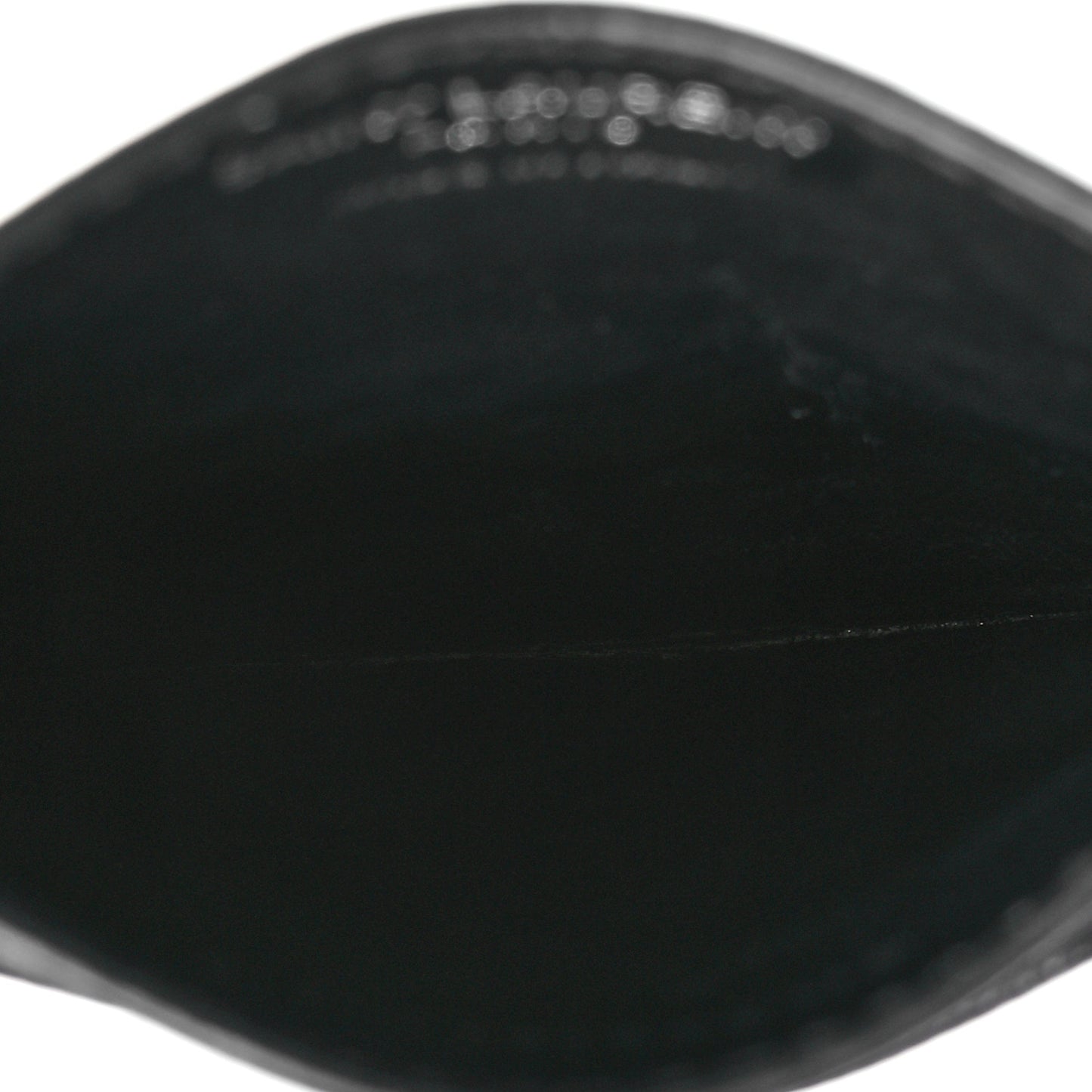 Grain De Poudre Matelasse Chevron Monogram Credit Card Case Black