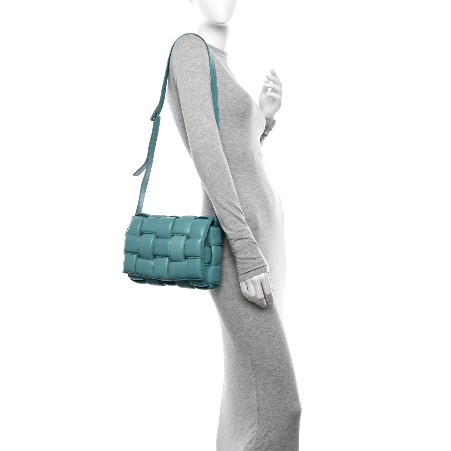Nappa Maxi Intreccio Padded Cassette Crossbody Bag