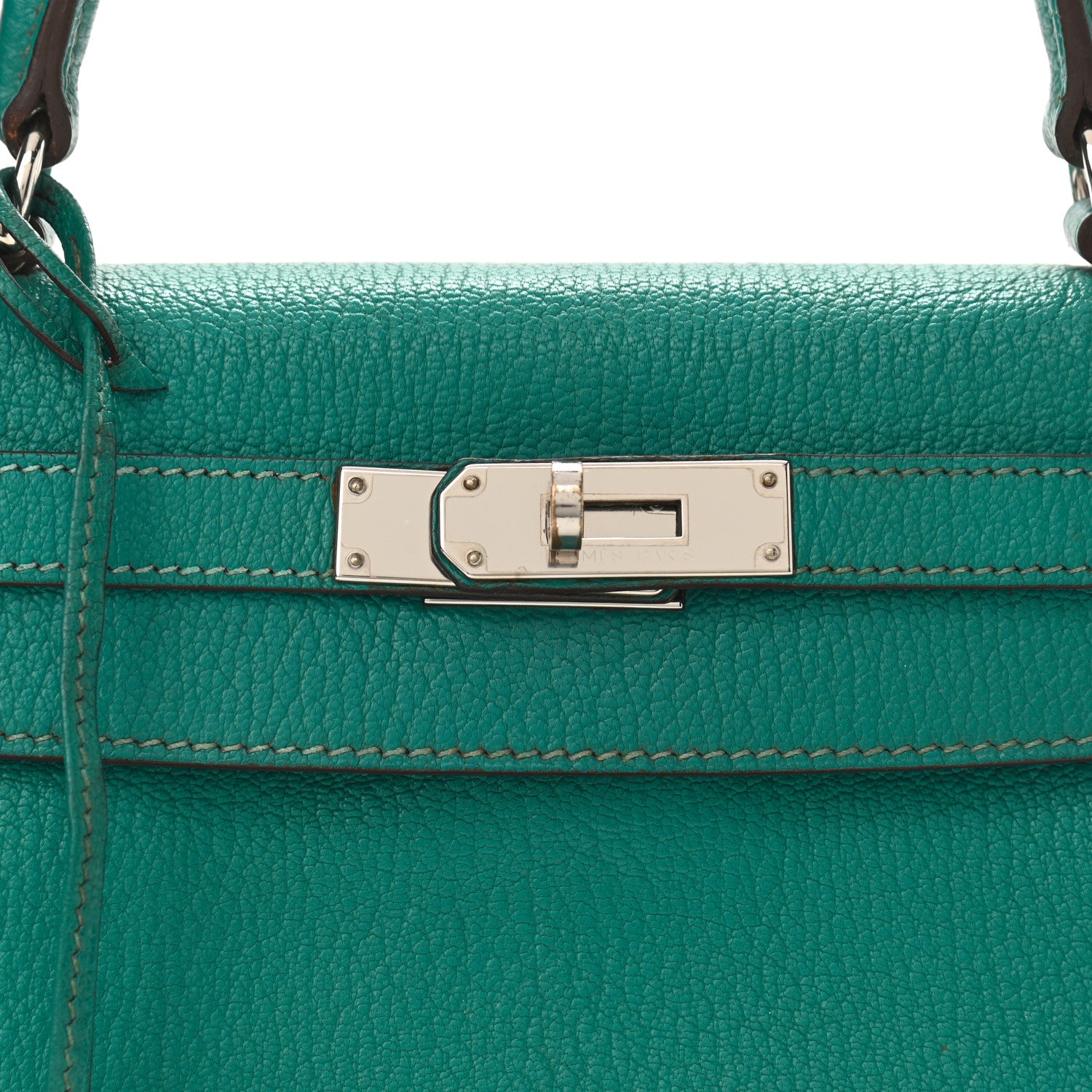 Hermes Chevre De Coromandel Kelly Retourne 28 Bleu Paon 7 of 15