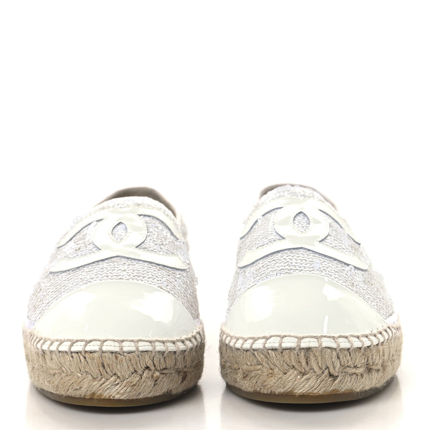Patent Sequin CC Espadrilles 40 White