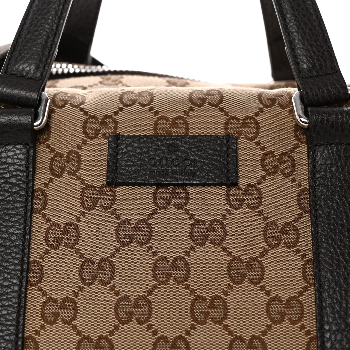 Monogram Dollar Calfskin Boston Duffle Bag Beige Ebony Testa di Moro Marrone Scuro