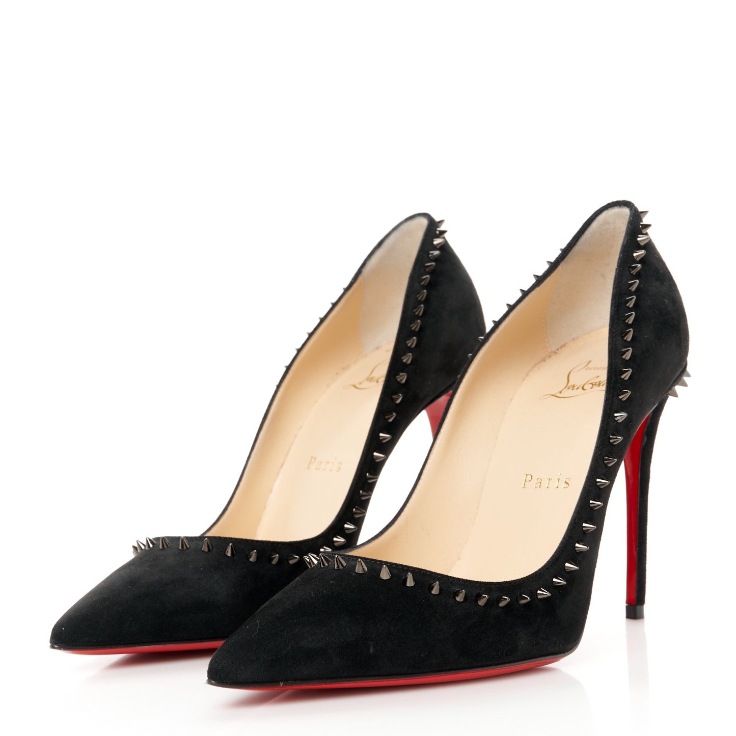 Suede Studded Anjalina 100 Pumps 36.5 Black
