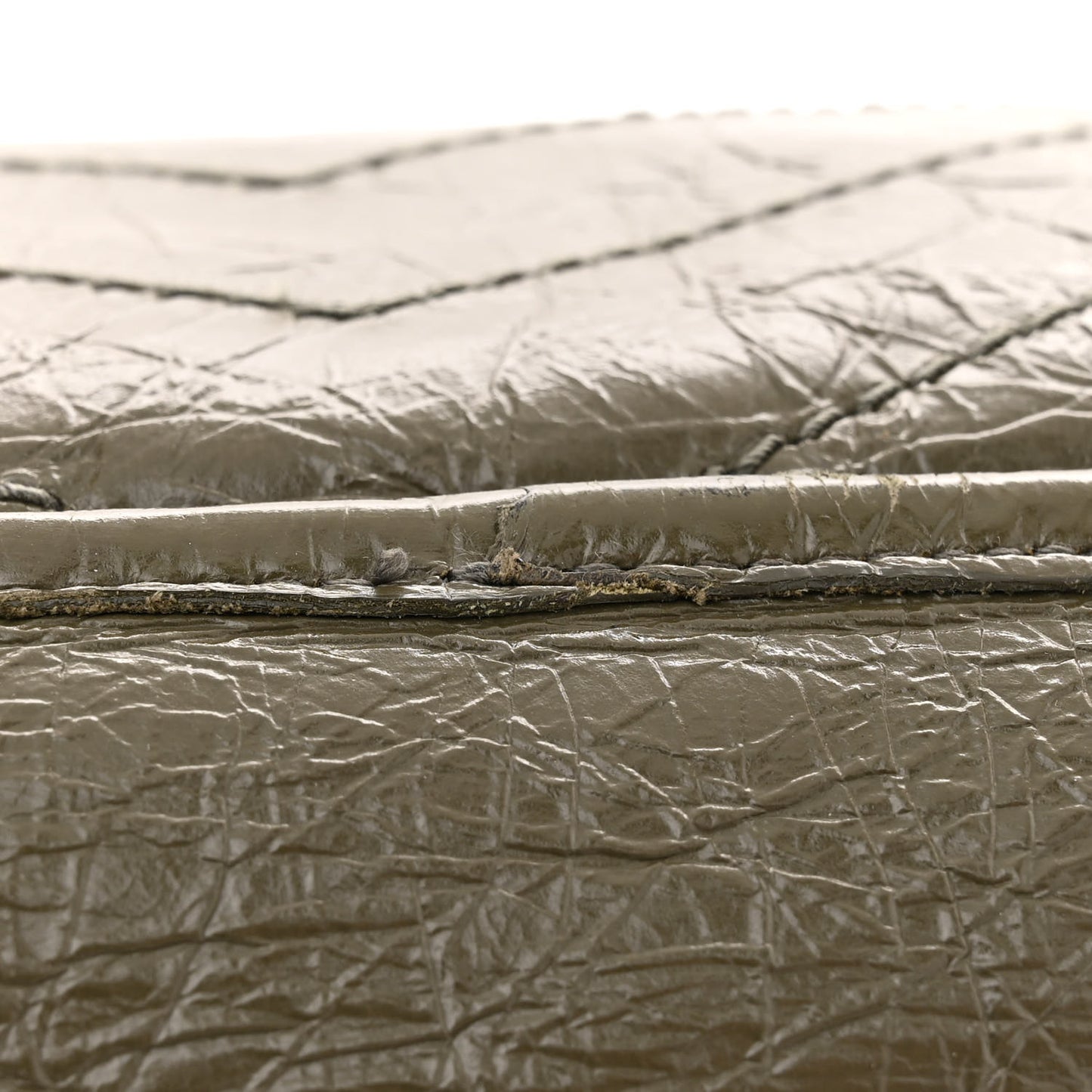 Crinkled Calfskin Matelasse Monogram Medium Niki Chain Satchel Dark Green