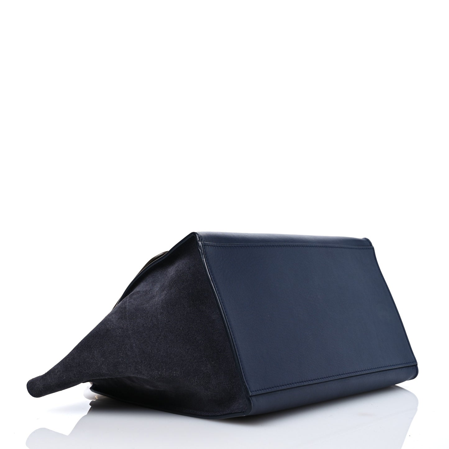 Smooth Calfskin Suede Medium Tri-Color Trapeze Midnight