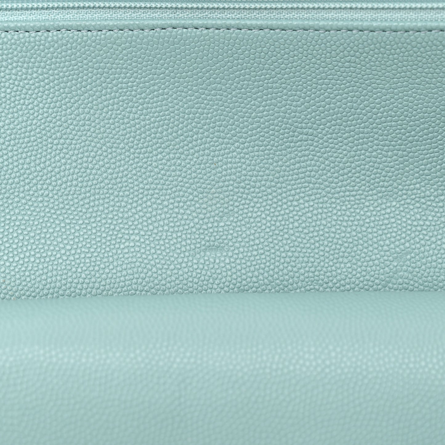 Caviar Quilted Medium Double Flap Light Blue