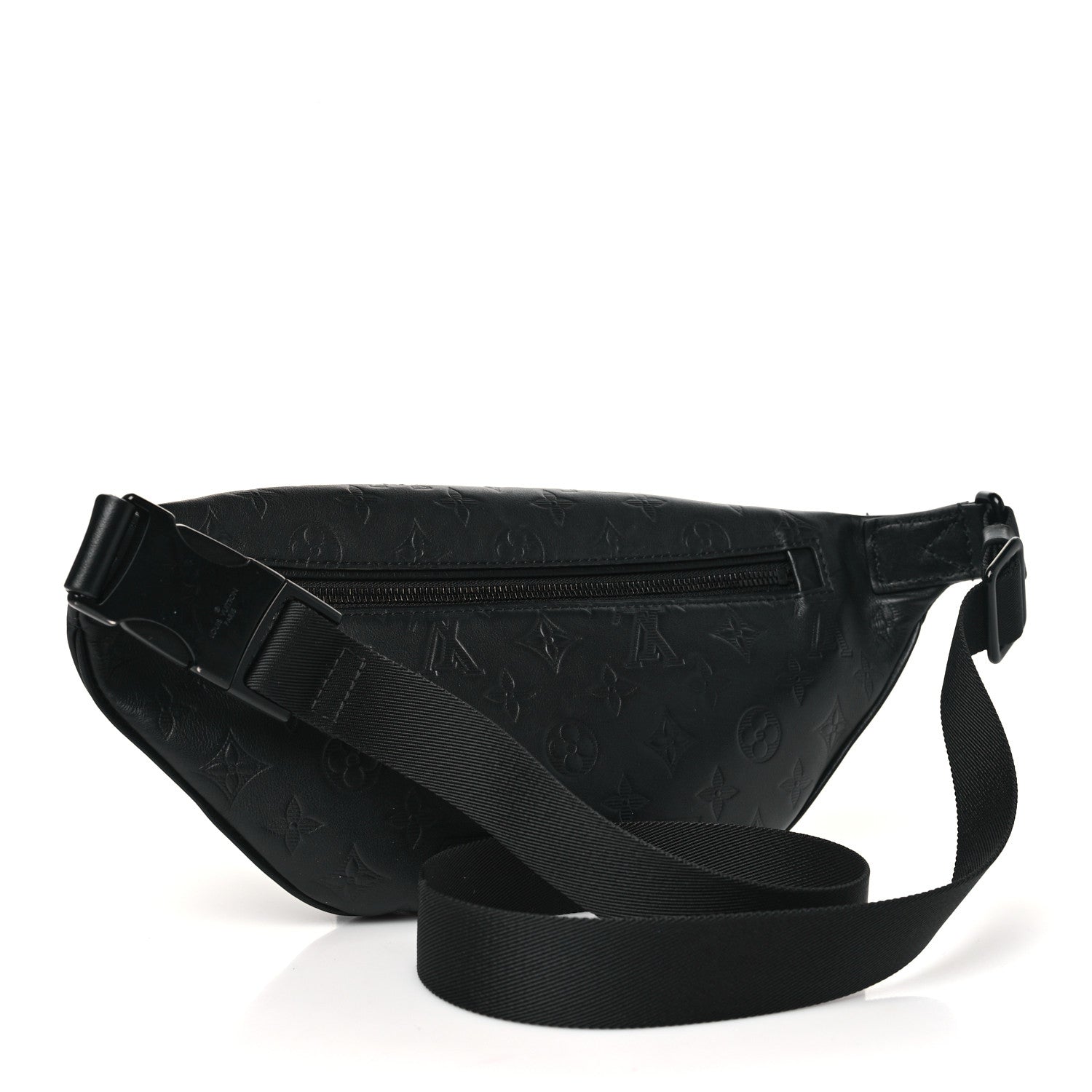 Louis Vuitton Calfskin Monogram Shadow Discovery Bumbag Black 3 of 10