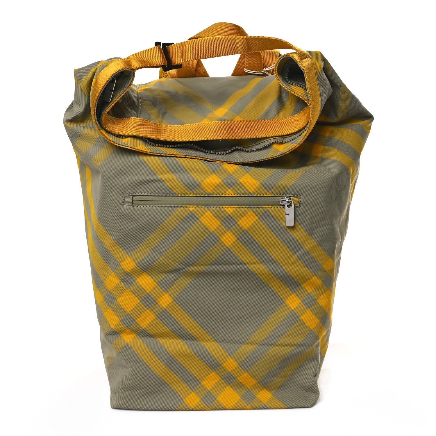 Burberry Nova Check Roll Backpack Hunter 1 of 10