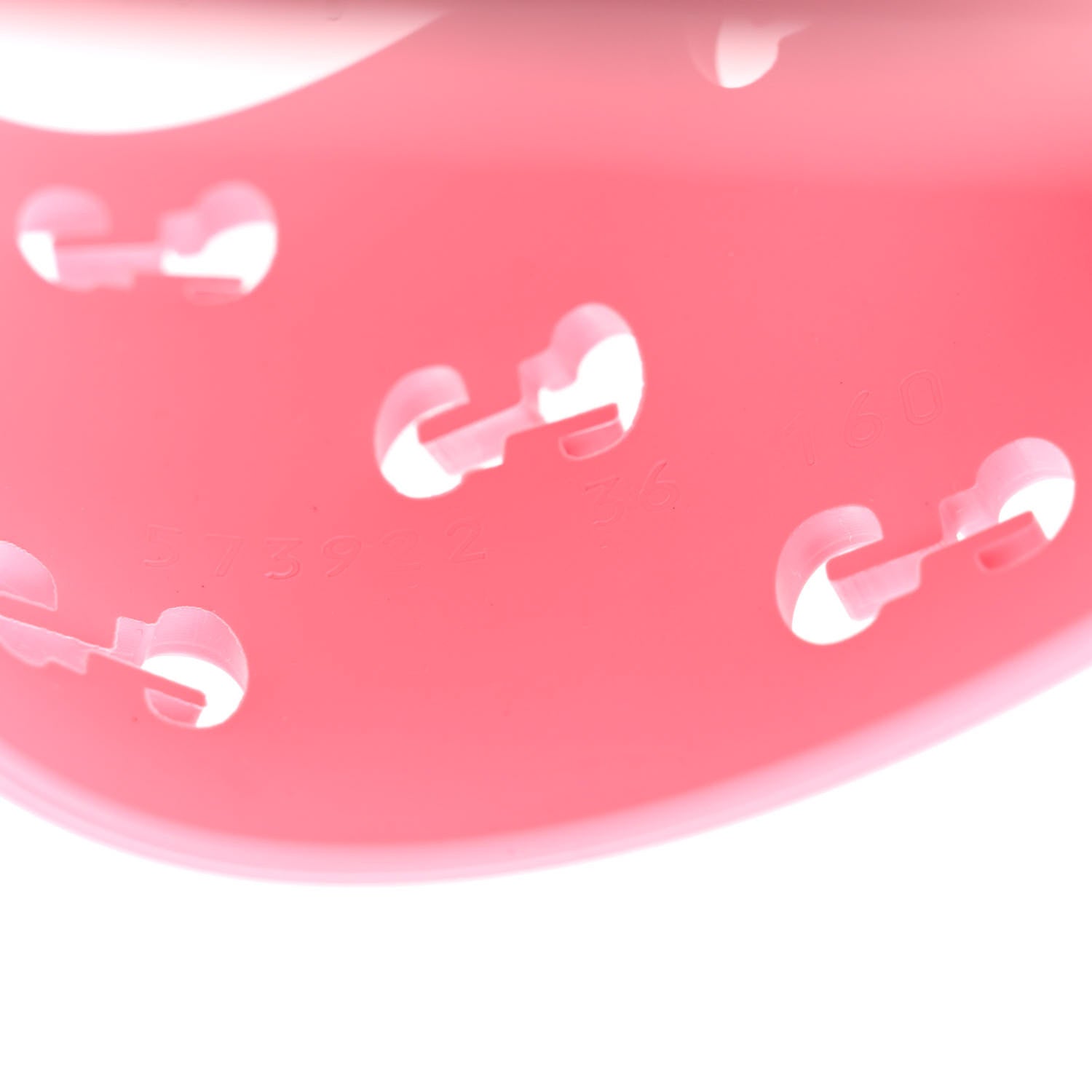 Gucci Rubber GG Monogram Perforated Womens Slide Sandals 36 Rose Box 8 of 9