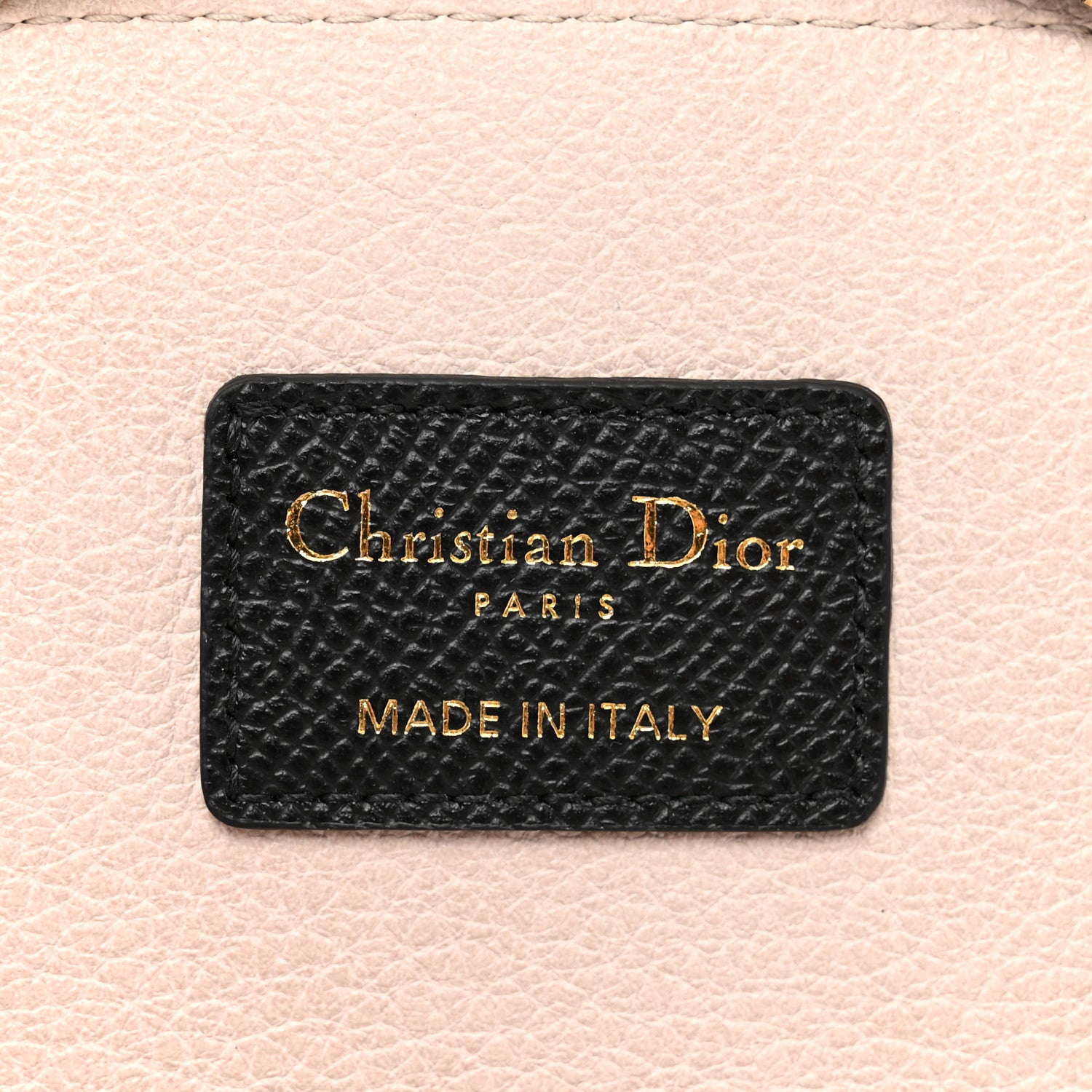 Christian Dior Grained Calfskin Cannage Mini Caro Jewelry Case Black 6 of 8
