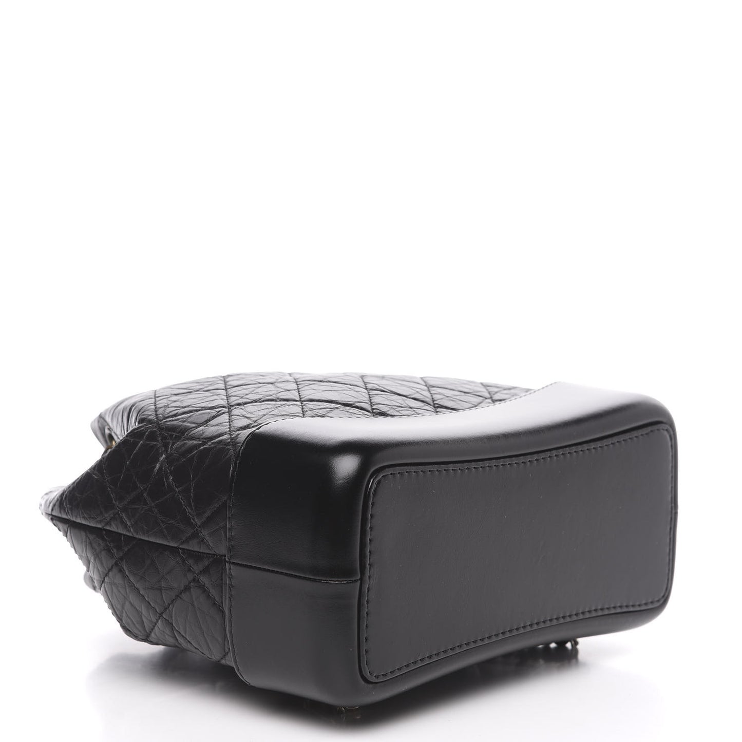 Aged Calfskin Quilted Small Gabrielle Backpack Black