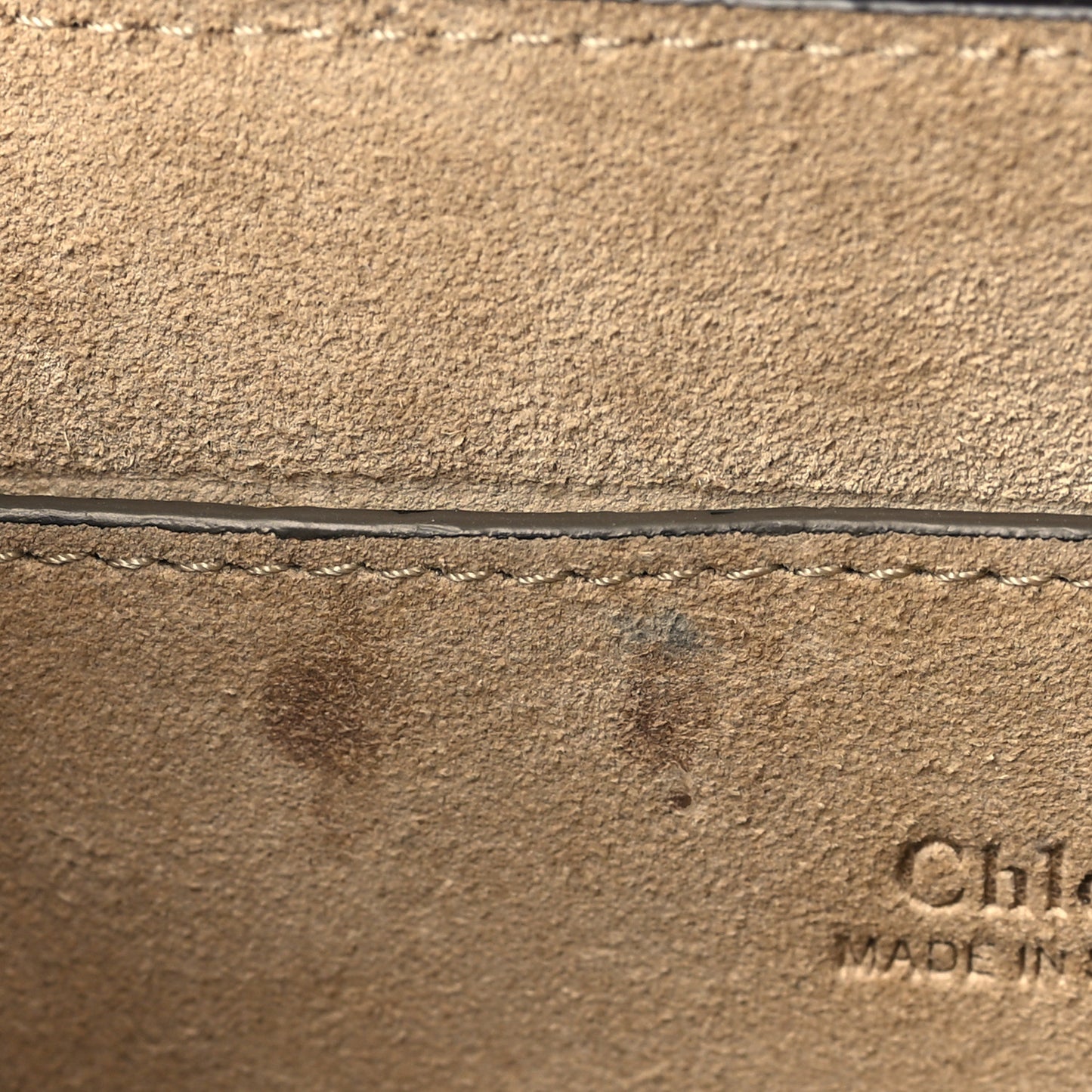 Suede Calfskin Small Faye Shoulder Bag Motty Grey