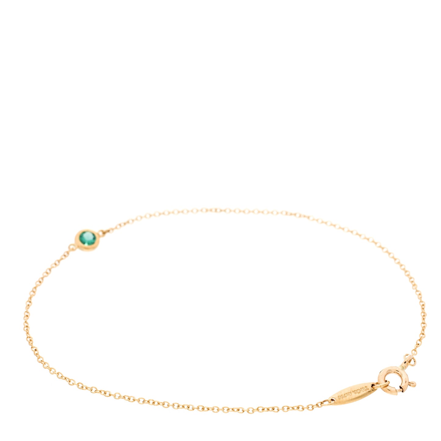 18K Yellow Gold Emerald Elsa Peretti Color By The Yard Bracelet