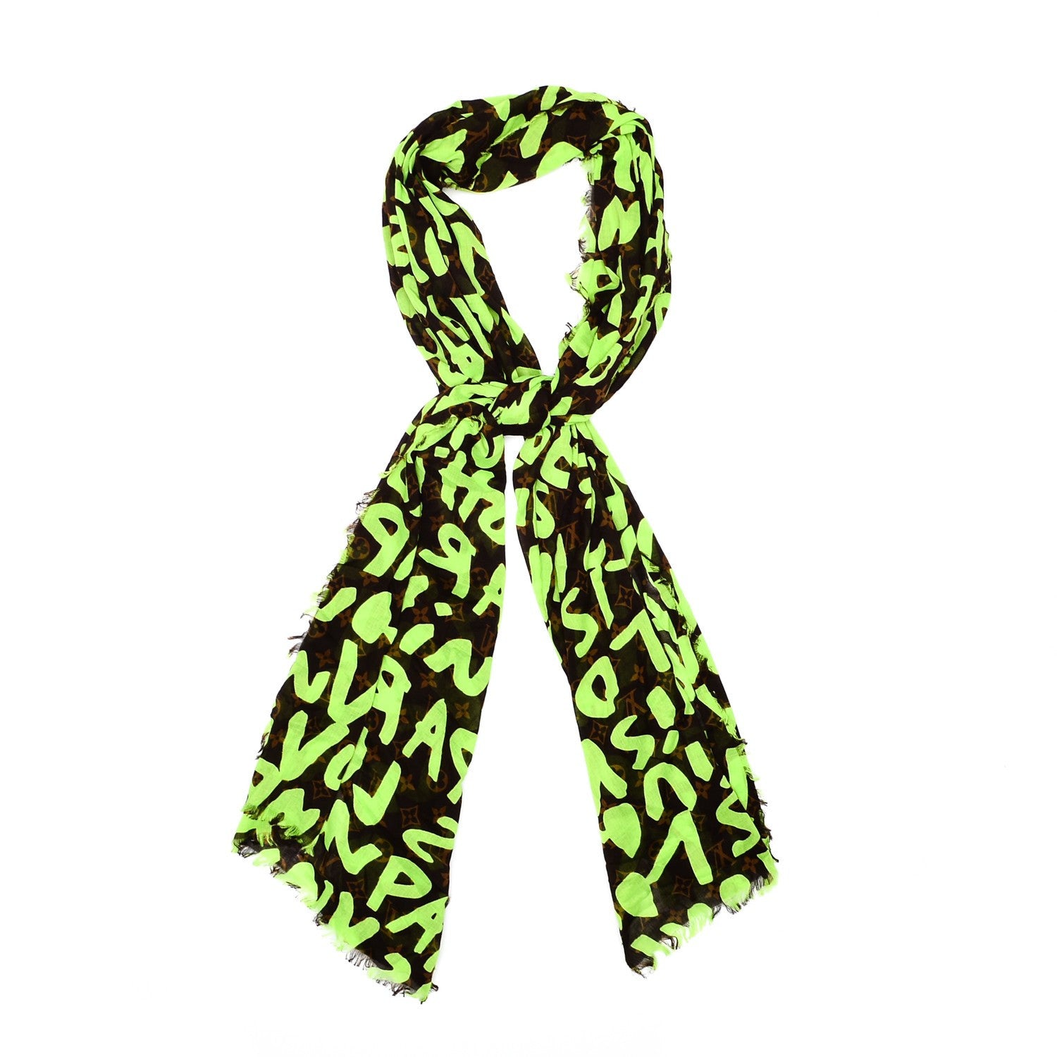 Louis Vuitton Cotton Graffiti Pareo Green 528206 – FASHIONPHILE