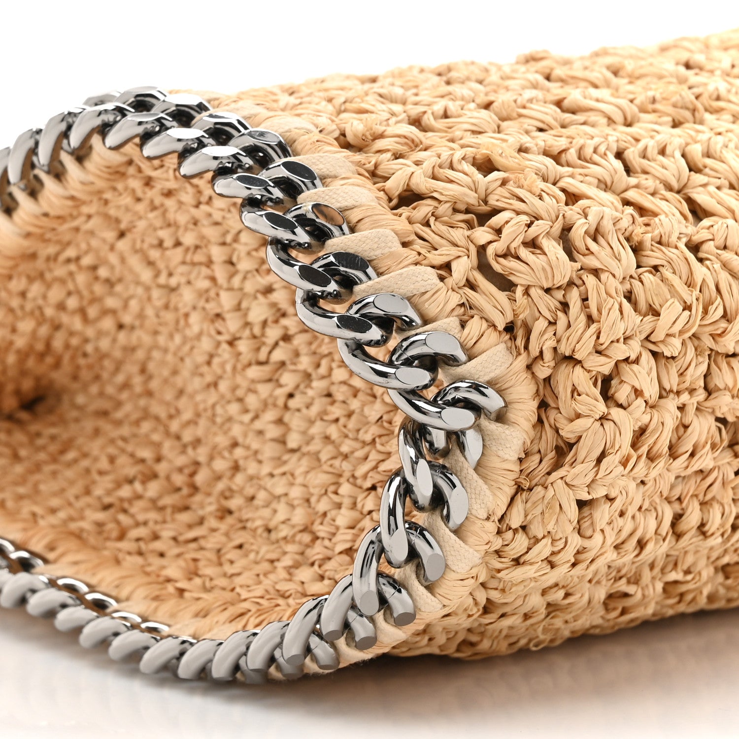 Stella McCartney Raffia Mini Falabella Fold Over Tote Natural 8 of 9