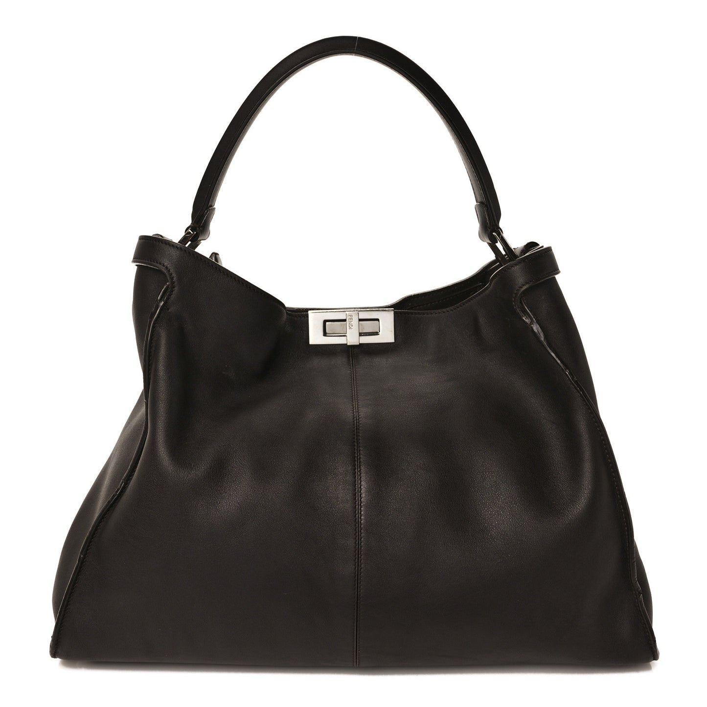 Vitello Seta Shearling FF 1974 Large Peekaboo X-Lite Brown