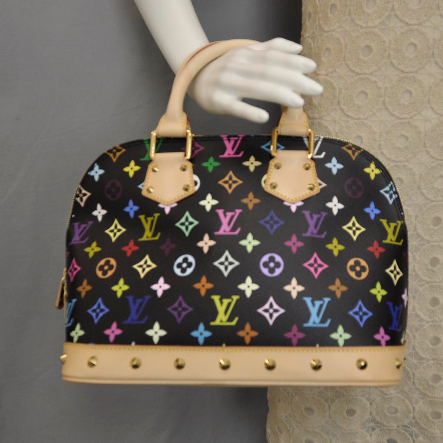 Louis Vuitton Monogram Multicolor Alma PM Black 2 of 7